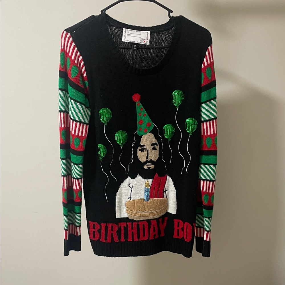 Jesus Birthday Boy funny Christmas Sweater